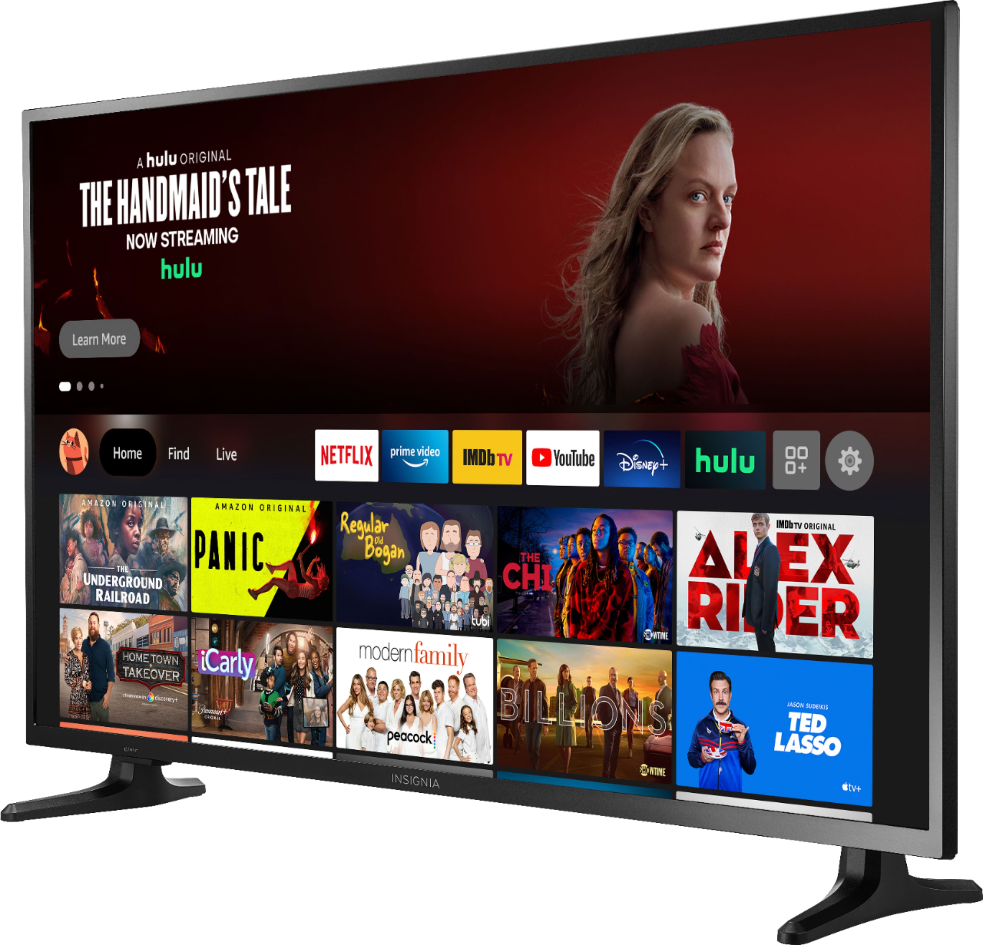 Left. Insignia™ - 43" Class F30 Series LED 4K UHD Smart Fire TV - Black.