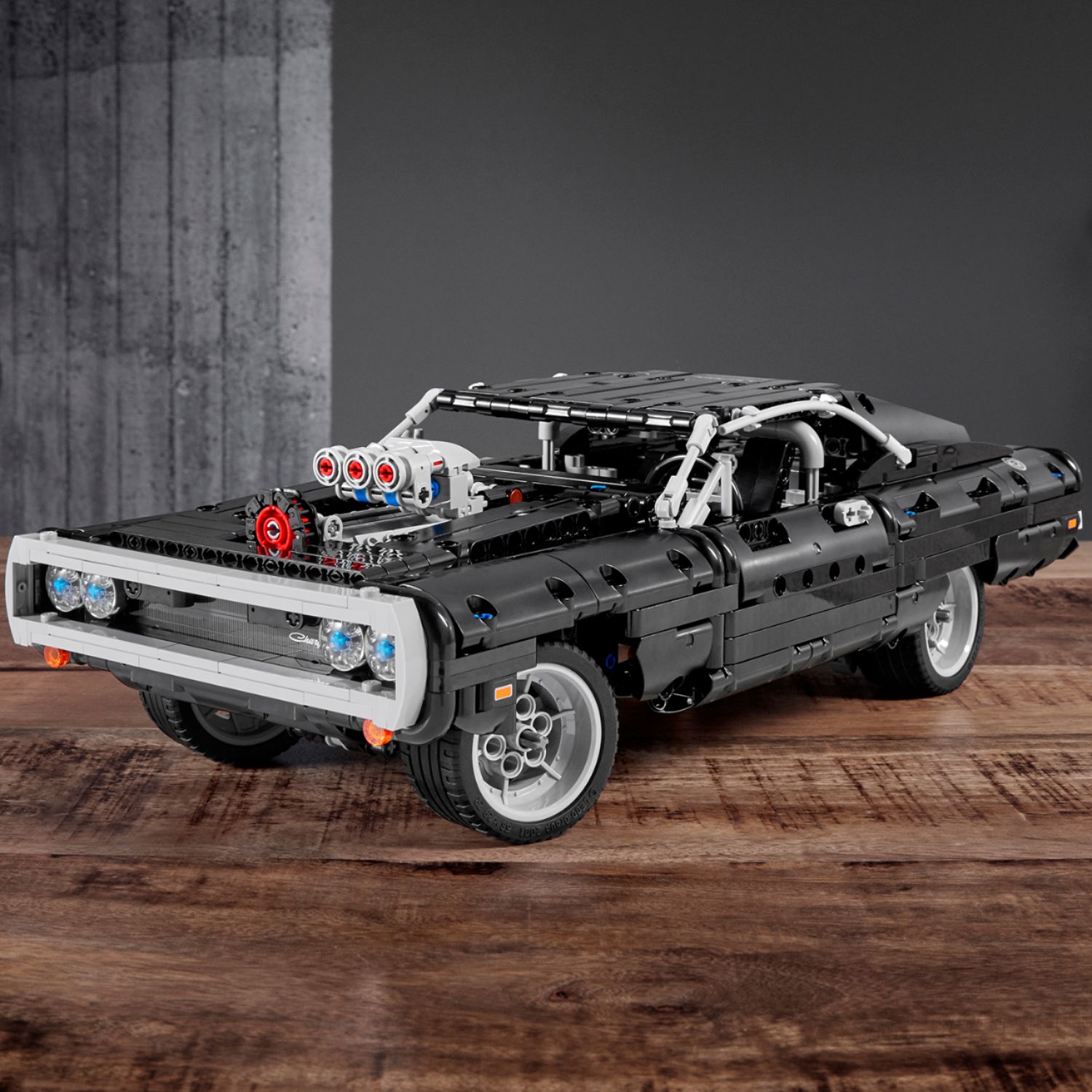 Dom's Dodged Charger Creator Technic Black Super Racing Vehicle Model Bricks Set 