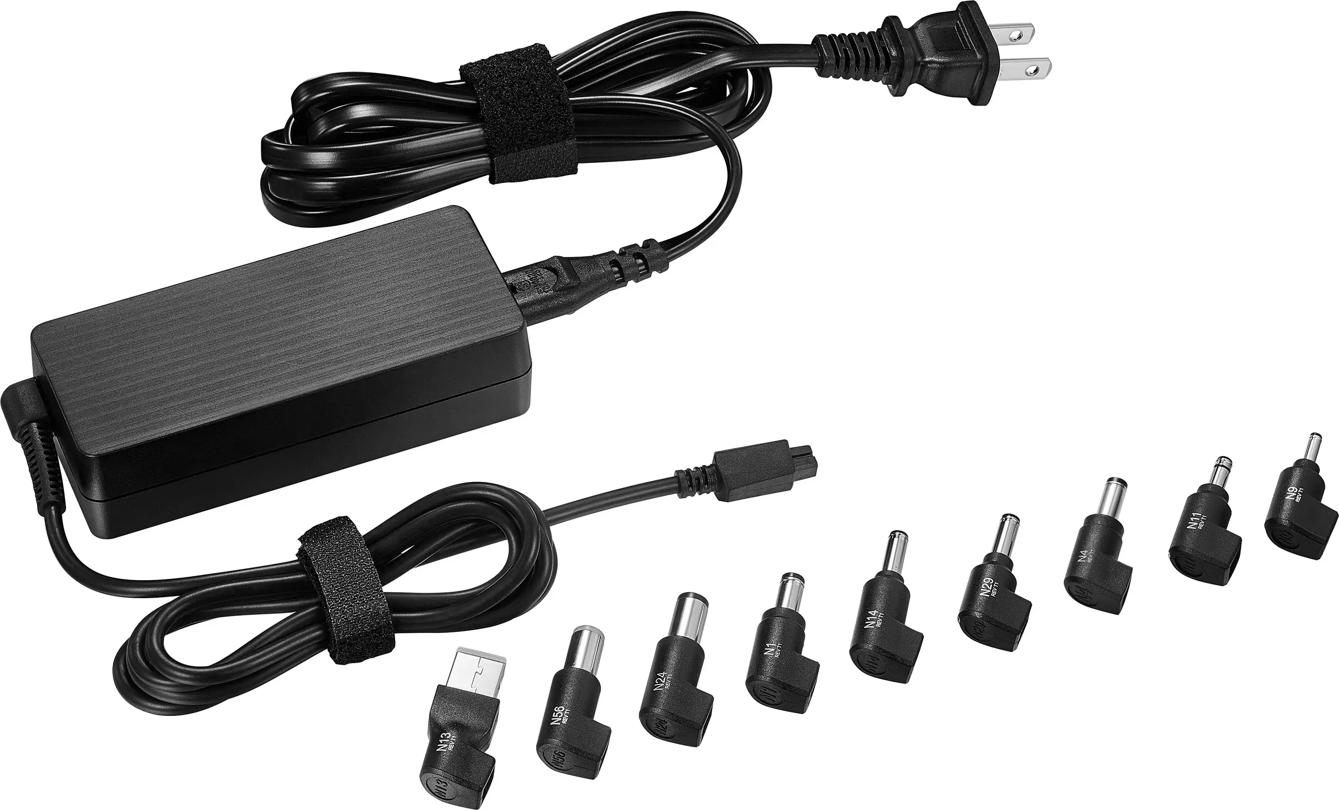 Front. Insignia™ - Universal 65W Laptop Charger - Black.