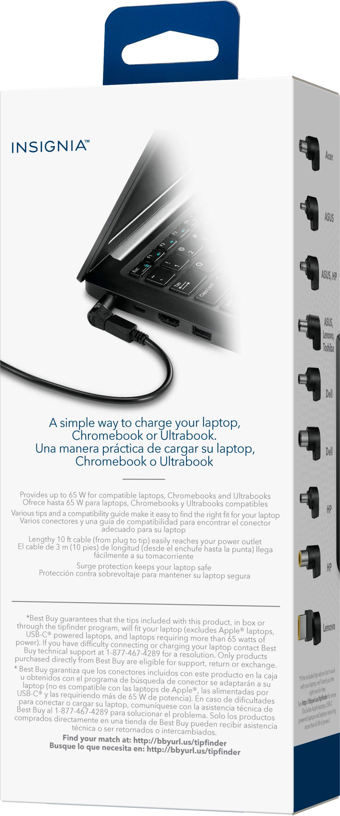 Alt View 15. Insignia™ - Universal 65W Laptop Charger - Black.