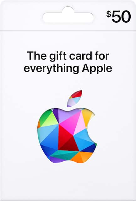 Apple Gift Card App Store, Music, iTunes, iPhone, iPad, AirPods,  accessories, and more APPLE GIFT CARD $50 - Best Buy
