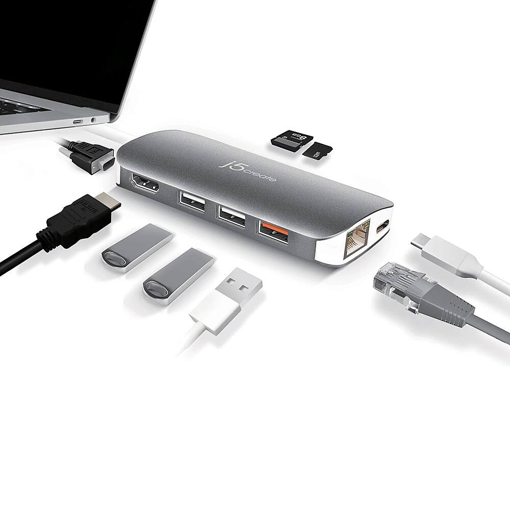 Alt View 15. j5create - USB-C Multi Adapter (10 Functions in 1).