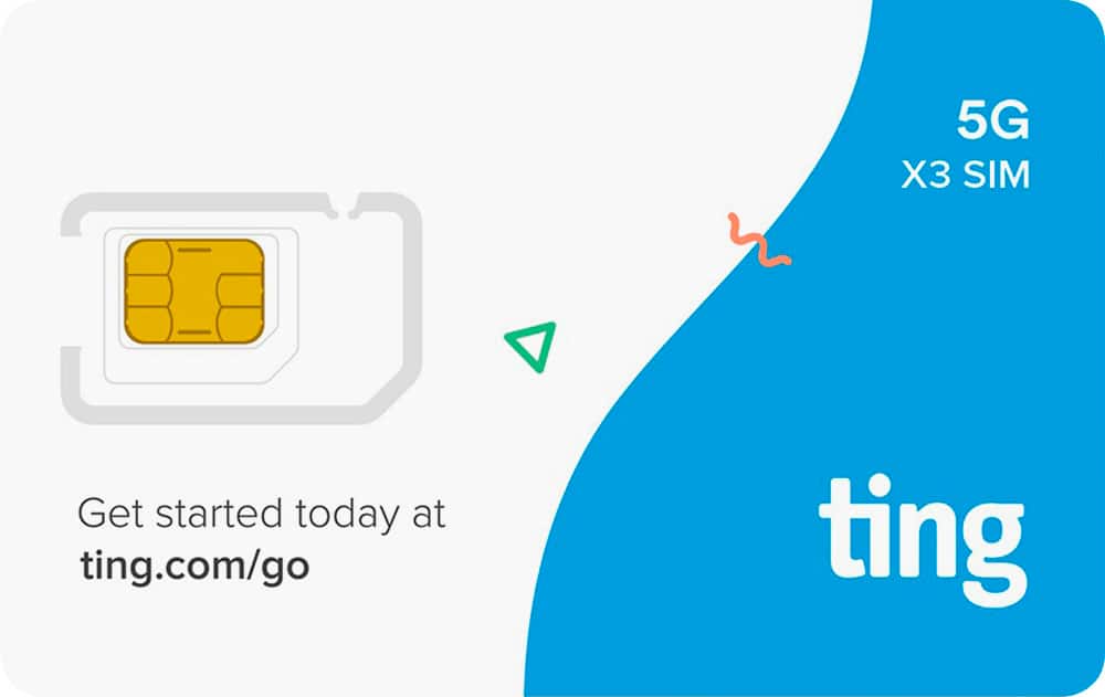 Alt View 13. Ting Mobile - Sim Card Kit w/$30 service credit included - Blue.