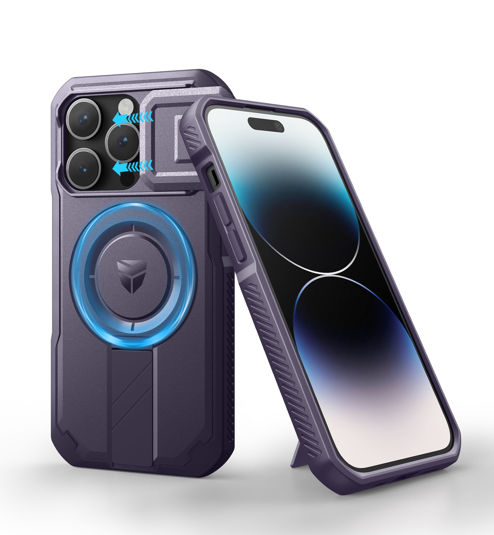 Dexnor - Phone Case for iPhone 14 Pro with Slide Camera Cover, Compatible with MagSafe Heavy-Duty Rugged Magnetic Shockproof - Phantom Purple price history on PriceWatchPro
