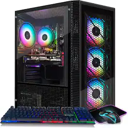 STGAubron - Gaming PC Computer Desktop, Intel Core i5-9400F up to 4.1GHz, Radeon RX 580 16G, 16G DDR4, 1T SSD, Win11 Home - 0