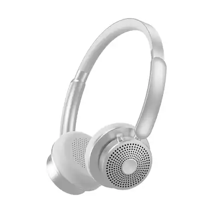Front. Cluzine - Stereo Gaming DJ Headphones, Retro Sports Design Wireless Headset with Noise Cancellation and USB Connectors - Silver.