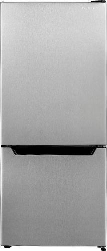 Insignia™ - 4.1 Cu. Ft. Mini Fridge with Bottom Freezer - Stainless steel