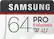 Front. Samsung - 64GB PRO Endurance MicroSDXC UHS-I Memory Card - Black/White.