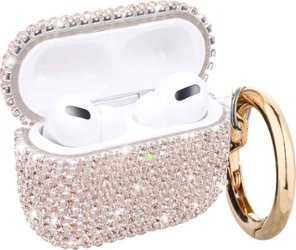 SaharaCase - Rhinestone Case for Apple AirPods Pro (1st Generation) - Gold - Angle_Zoom
