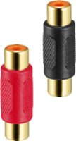 Insignia™ - RCA Coupler (2-Pack) - Black/Red - Front_Zoom