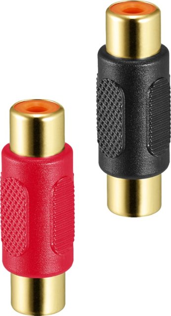 Front Zoom. Insignia™ - RCA Coupler (2-Pack) - Black/Red.