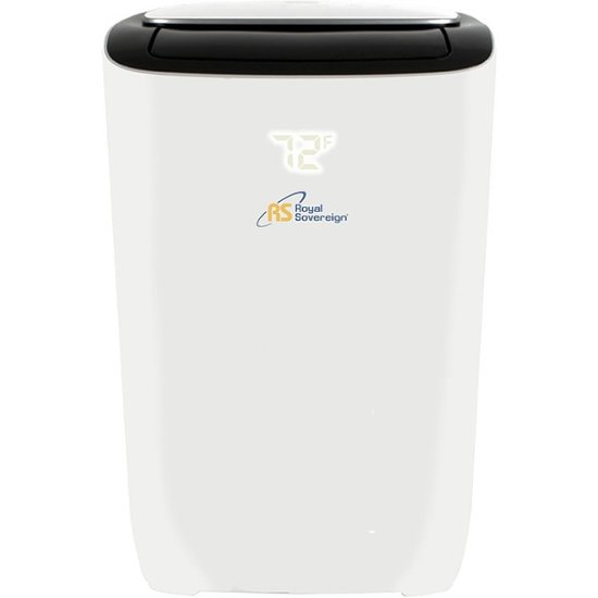 Front Zoom. Royal Sovereign - 450 Sq. ft. 12000 BTU Portable Air Conditioner - White.
