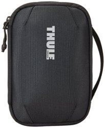 Thule - SubTerra PowerShuttle - Medium travel case for cords, cables, charger, power banks, AirPods, earbuds, headphones & more - Black - Front_Zoom