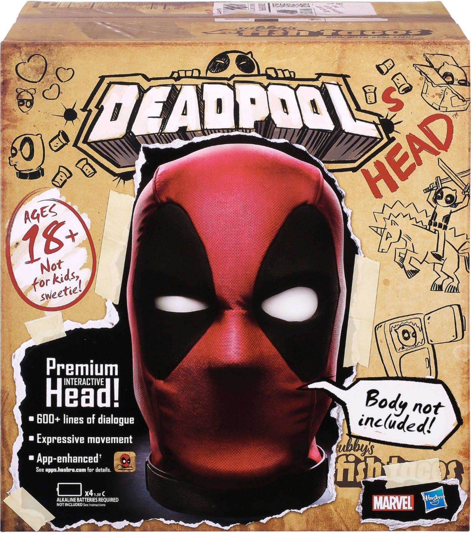 Alt View 11. Marvel - Legends Deadpool’s Head Premium Interactive Head.