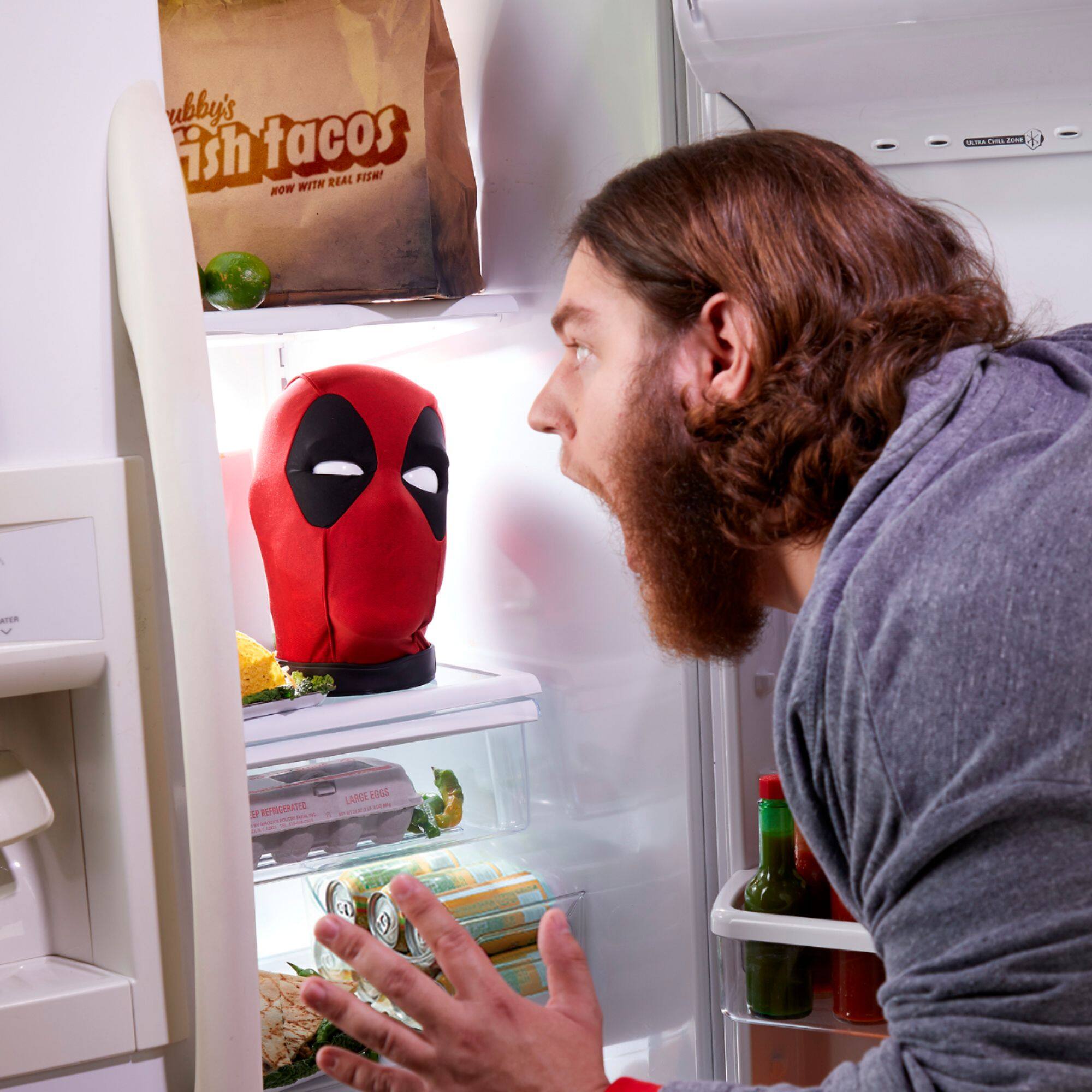 Alt View 13. Marvel - Legends Deadpool’s Head Premium Interactive Head.