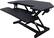 Front. Victor - Height Adjustable Corner Standing Desk Riser with Removable Keyboard Tray - Black.