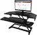 Alt View 11. Victor - Height Adjustable Corner Standing Desk Riser with Removable Keyboard Tray - Black.