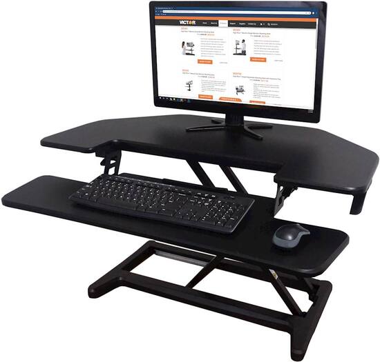 Victor Height Adjustable Corner Standing Desk Riser with
