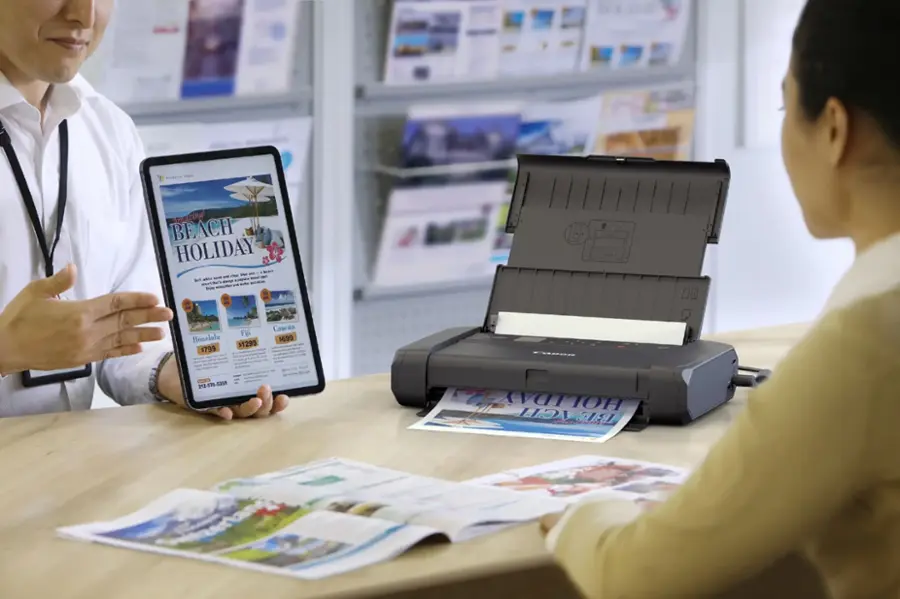 Alt View 26. Canon - PIXMA TR150 Wireless Inkjet Printer - Black.