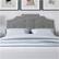 Alt View 16. CorLiving - Crown Silhouette Button Tufting Fabric 57" Double, Full Headboard - Light Gray.