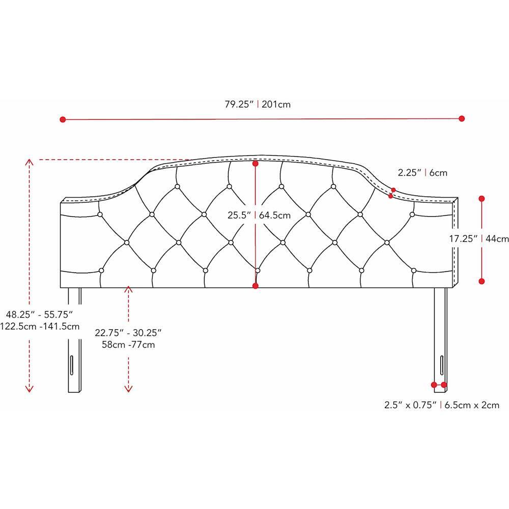 Best Buy CorLiving Diamond Button Arched Panel Tufted Fabric King