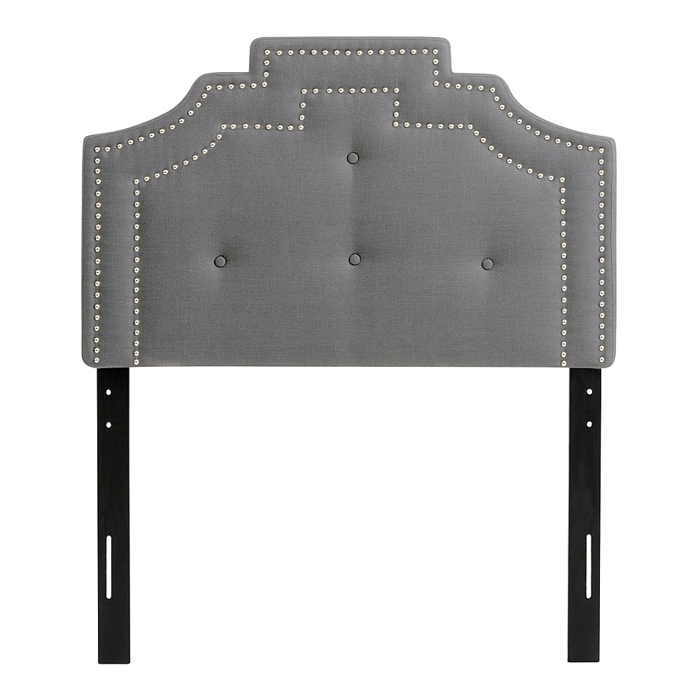 Angle View: CorLiving - Fairfield 3-in-1 Expandable Panel Fabric Double, Queen, or King Headboard - Dark Gray