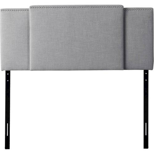 CorLiving - Fairfield 3-in-1 Expandable Panel Fabric Double, Queen, or King Headboard - Gray