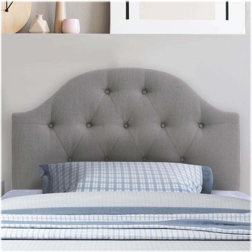 Corliving Calera On Tufted Light, Grey Twin Headboard For Dormitorios