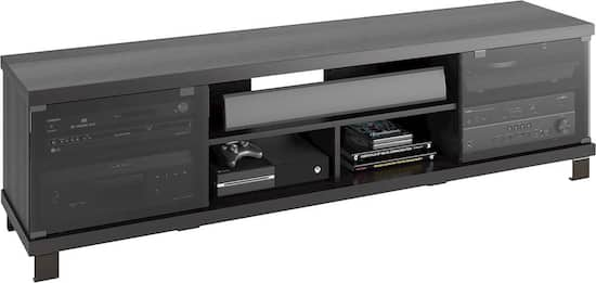 Wide black 2024 tv stand