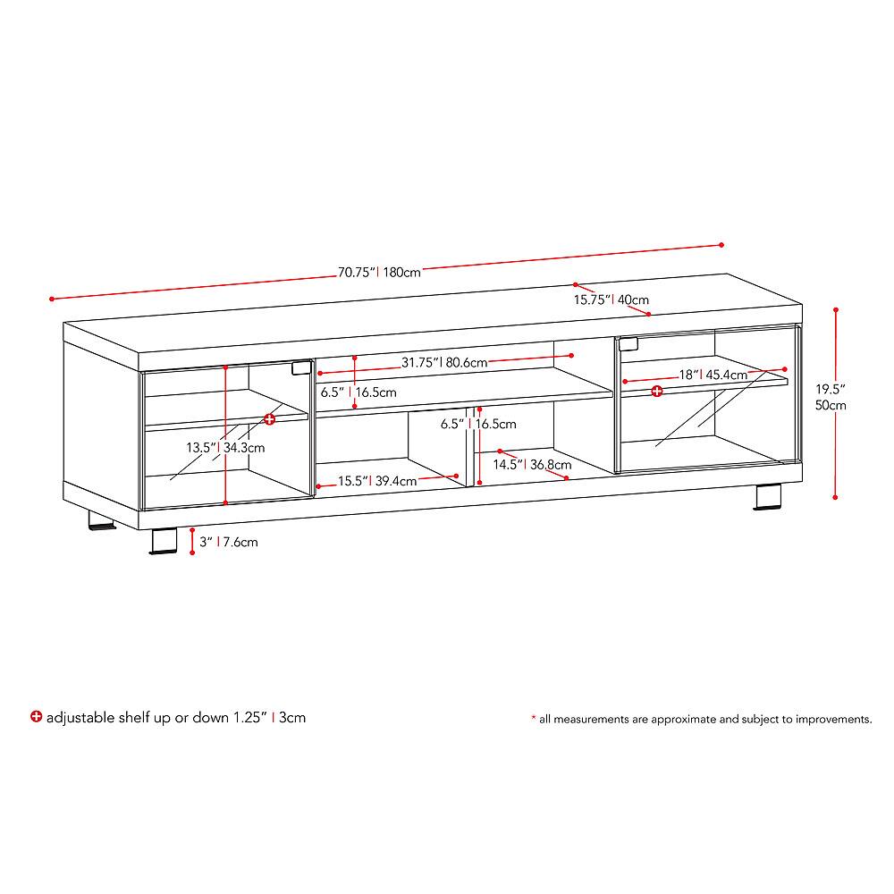 Alt View 16. CorLiving - Holland Black Wooden Extra Wide TV Stand, for TVs up to 85" - Ravenwood Black.