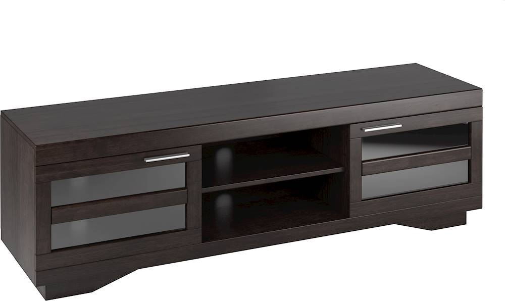 Angle View: CorLiving - TV Cabinet for Most Flat-Panel TVs Up to 70" - Matte Black/Whitewash Gray
