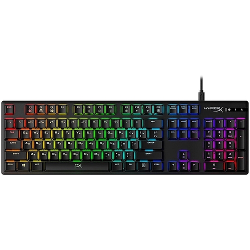 HyperX - Alloy Origins Wired Gaming Mechanical Aqua Switch Keyboard with RGB Back Lighting - Black
