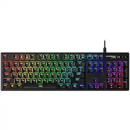 HyperX - Alloy Origins Wired Gaming Mechanical Aqua Switch Keyboard with RGB Back Lighting - Black
