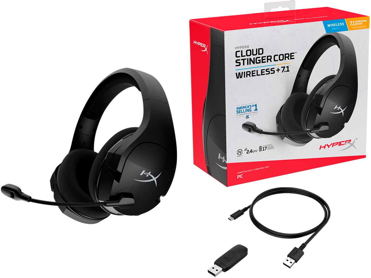 Hassy sin cable llorar HyperX Cloud Stinger Core Wireless DTS Headphone:X Gaming Headset for PC  Black 4P4F0AA/HHSS1C-BA-BK/G - Best Buy