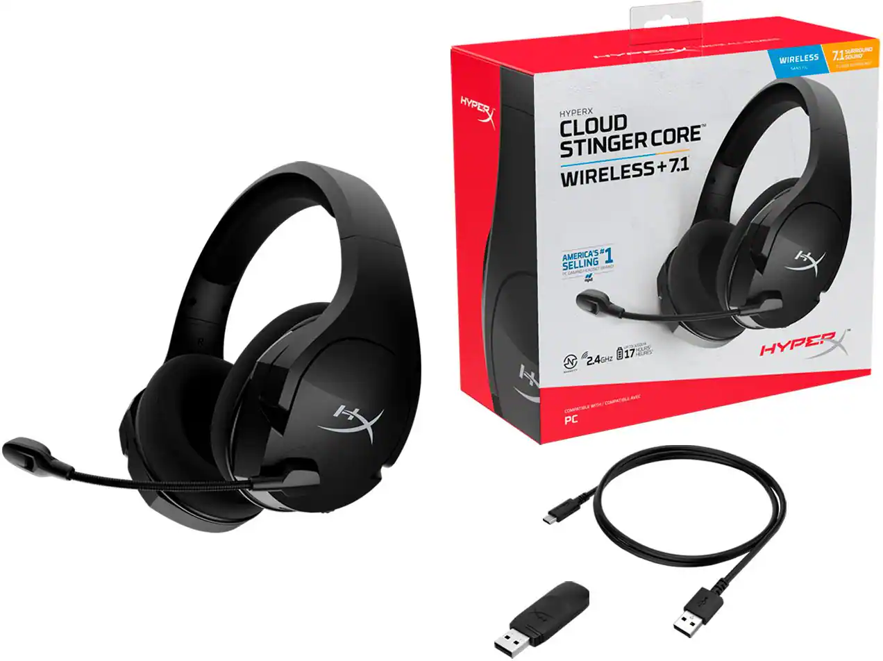 Alt View 18. HyperX - Cloud Stinger Core Wireless Gaming Headset for PC - Black.