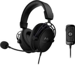HyperX - Cloud Alpha S Wired 7.1 Surround Sound Gaming Headset for PC, PS5, and PS4 with Chat Mixer and Adjustable Bass - Blackout - Front_Zoom
