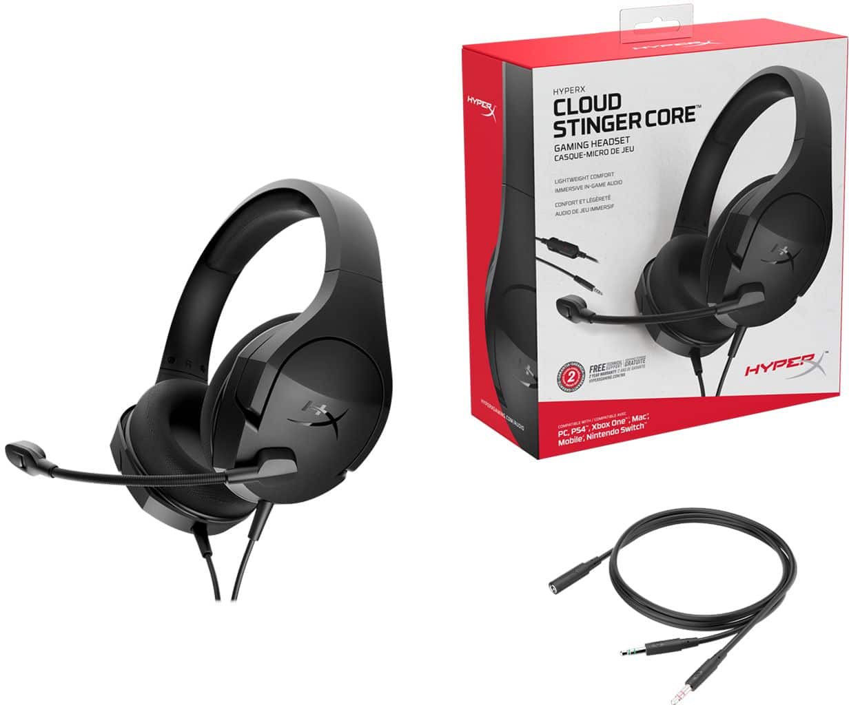 Alt View 15. HyperX - Cloud Stinger Core Wired Gaming Headset for PC, Xbox X|S, Xbox One, PS5, PS4, and Nintendo Switch - Black.