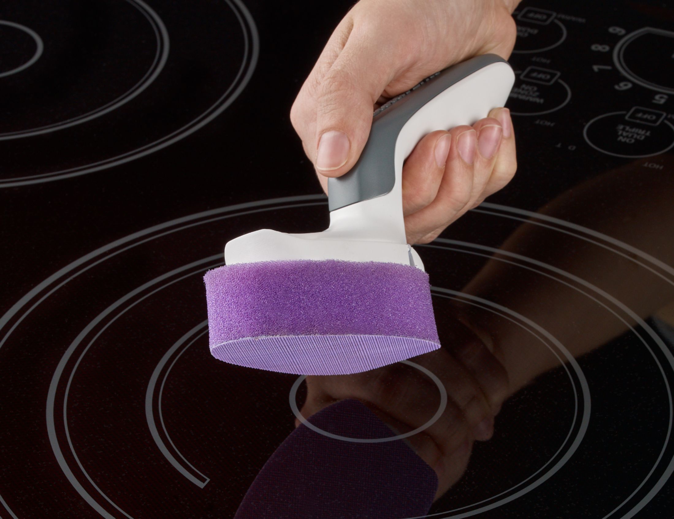 Angle View: Scotch-Brite - Wand Replacement Heads for Glass Cooktops (2-Pack) - White/Purple