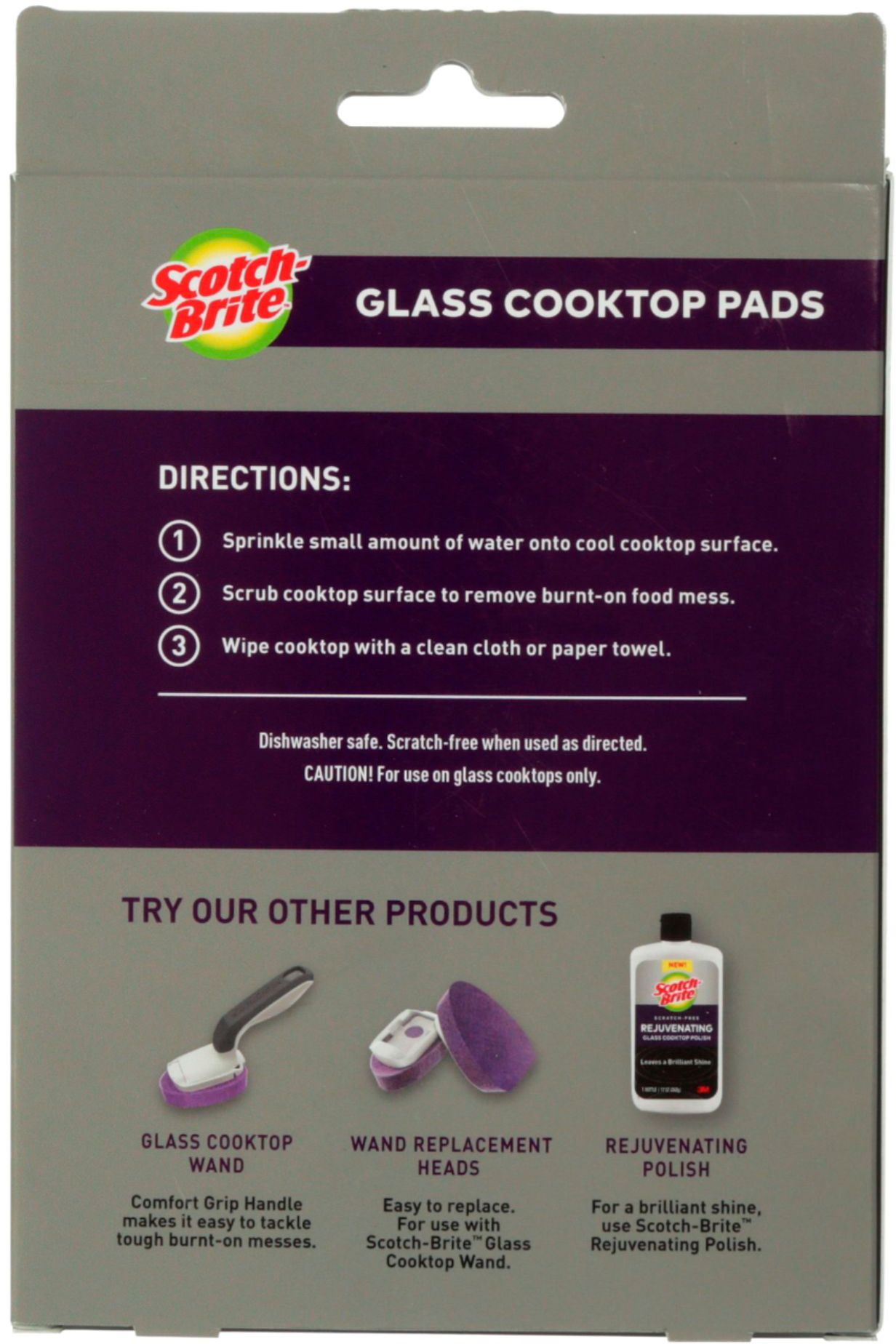Scotch-Brite™ Glass Cooktop Wand Replacement Heads - Purple, 2 pk
