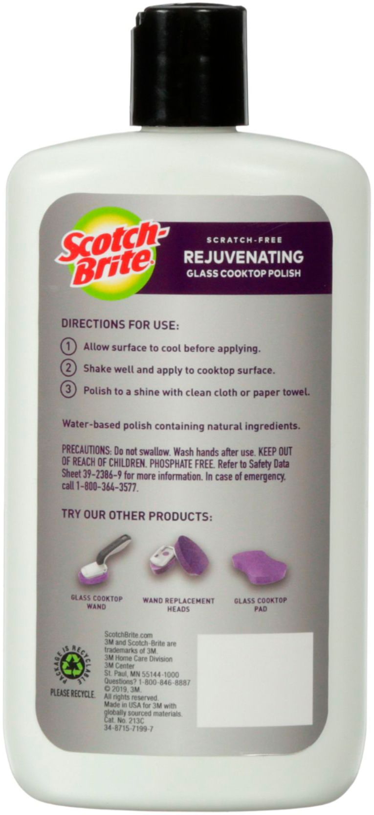 Scotch-Brite Non-Scratch Glass Cooktop Wand with 2 Replacement Heads 