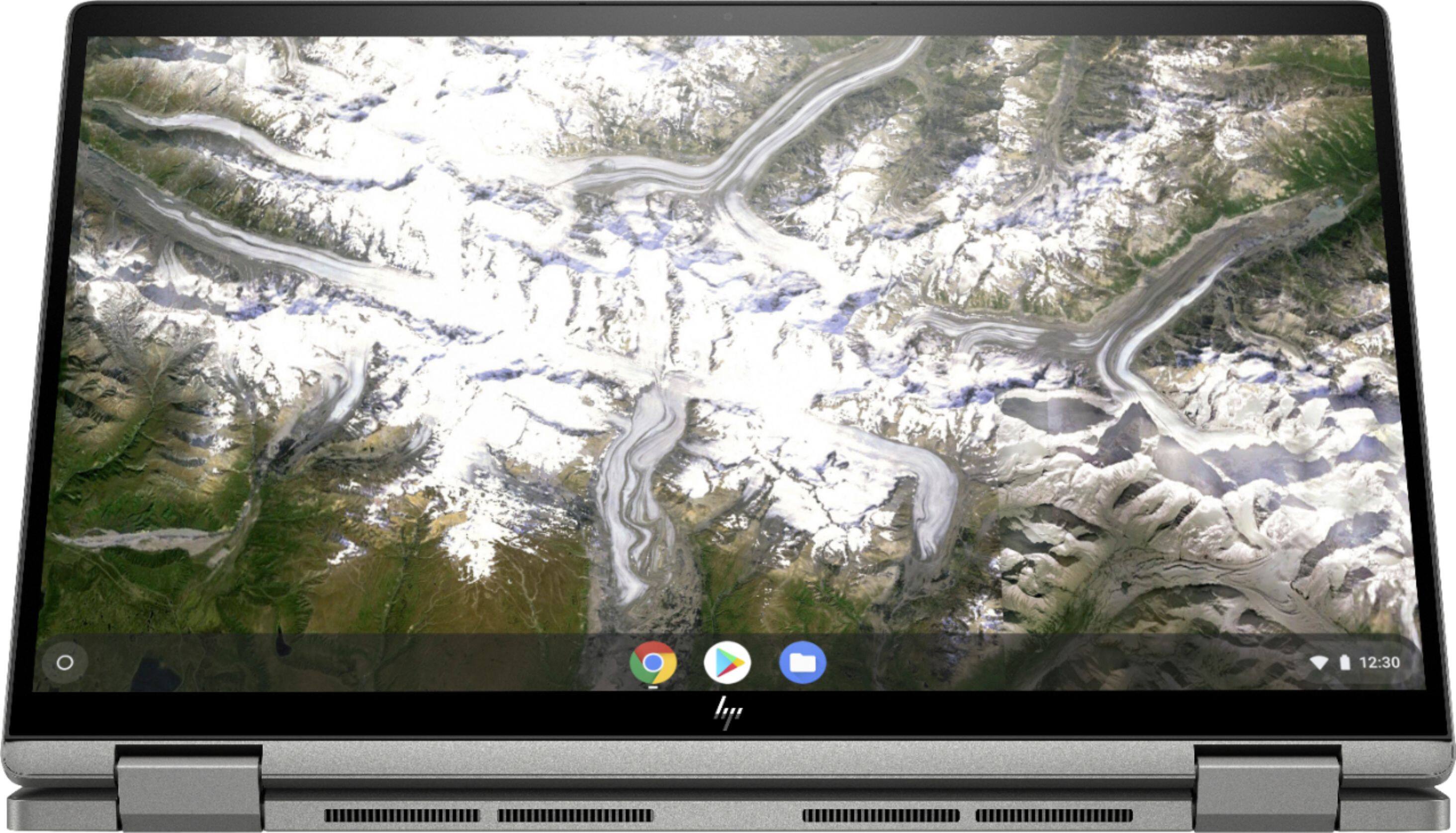 Alt View 4. HP - 2-in-1 14" Touch-Screen Chromebook - Intel Core i3 - 8GB Memory - 64GB eMMC Flash Memory.