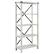 Angle. Walker Edison - 64" Farmhouse 4-Shelf Bookcase - Stone Wash.