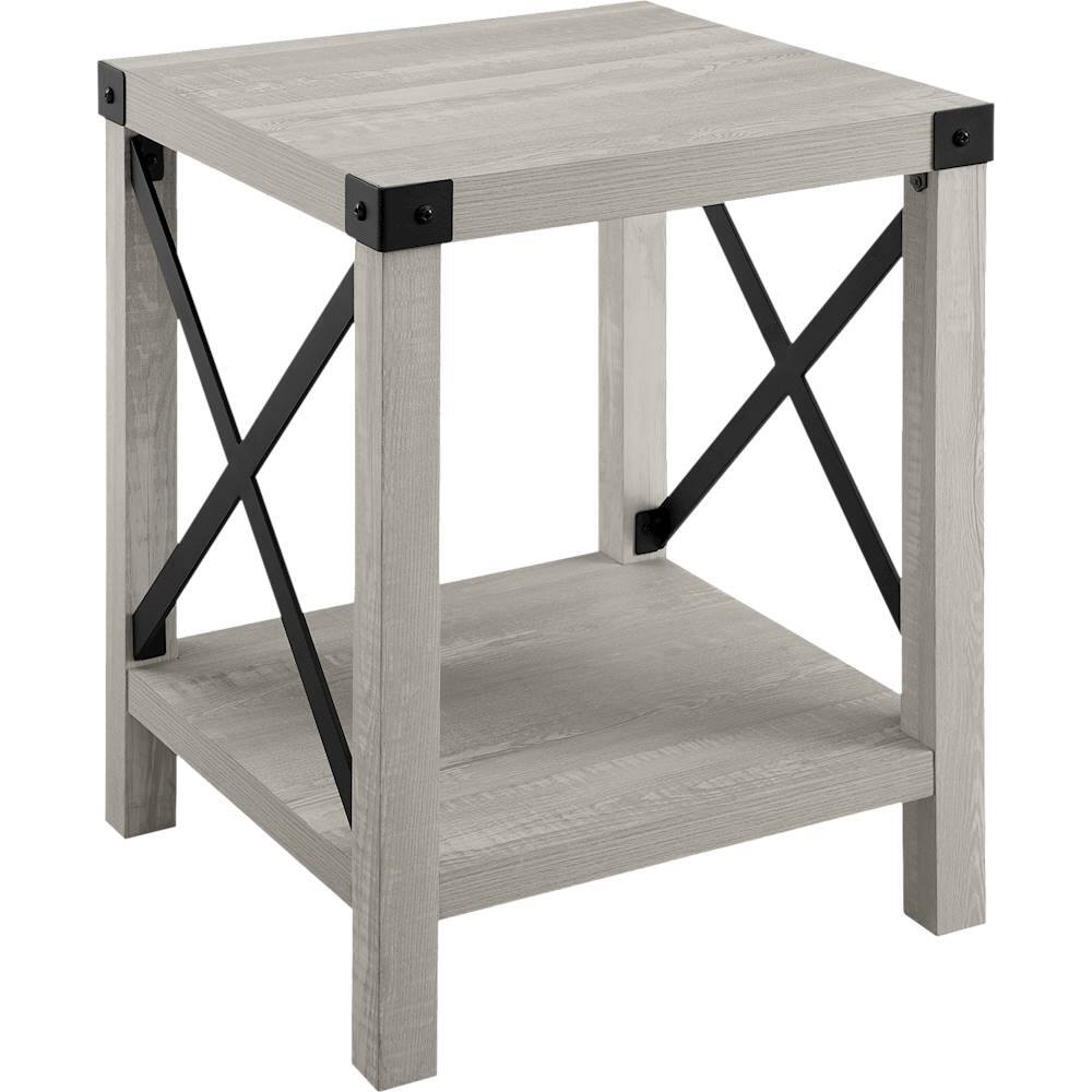 Angle View: OSP Home Furnishings - Ravel Rectangular Contemporary Engineered Wood 1-Drawer Table - White