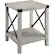 Angle. Walker Edison - Farmhouse Metal Accent Side Table - Stone Gray.