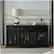 Alt View 12. Walker Edison - Landon MDF 4-Door 3-Drawer Sideboard - Black.