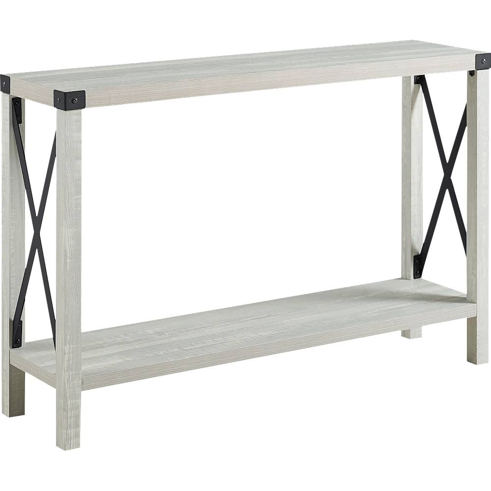 Angle View: Walker Edison - 46" Rustic Farmhouse Entryway Table - Stone Grey