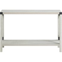 Walker Edison - Farmhouse Rectangular Rustic Laminated MDF Entryway Table - Stone Gray - Front_Zoom