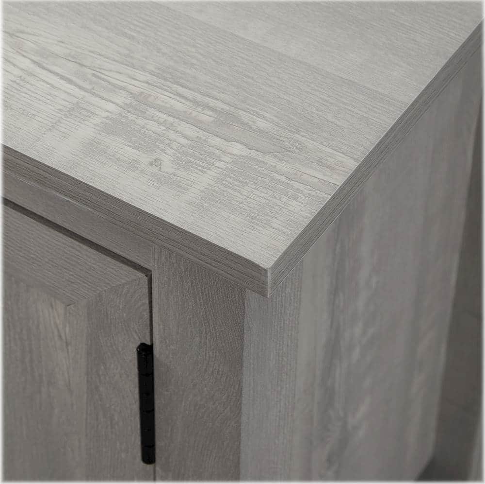 Alt View 11. Walker Edison - 70" Modern Farmhouse Simple Grooved Door TV Stand for most TVs up to 80" - Stone Grey.