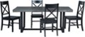 Front Zoom. Walker Edison - Rectangular Farmhouse Wood Dining Table (Set of 5) - Gray/Black.