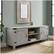 Alt View 12. Walker Edison - 70" Modern Farmhouse Barn Door TV Stand for most TVs up to 80" - Stone Grey.